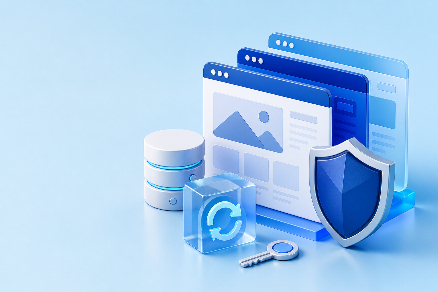 Complementary illustration for the guide: How to recover a hacked WordPress website without losing your site