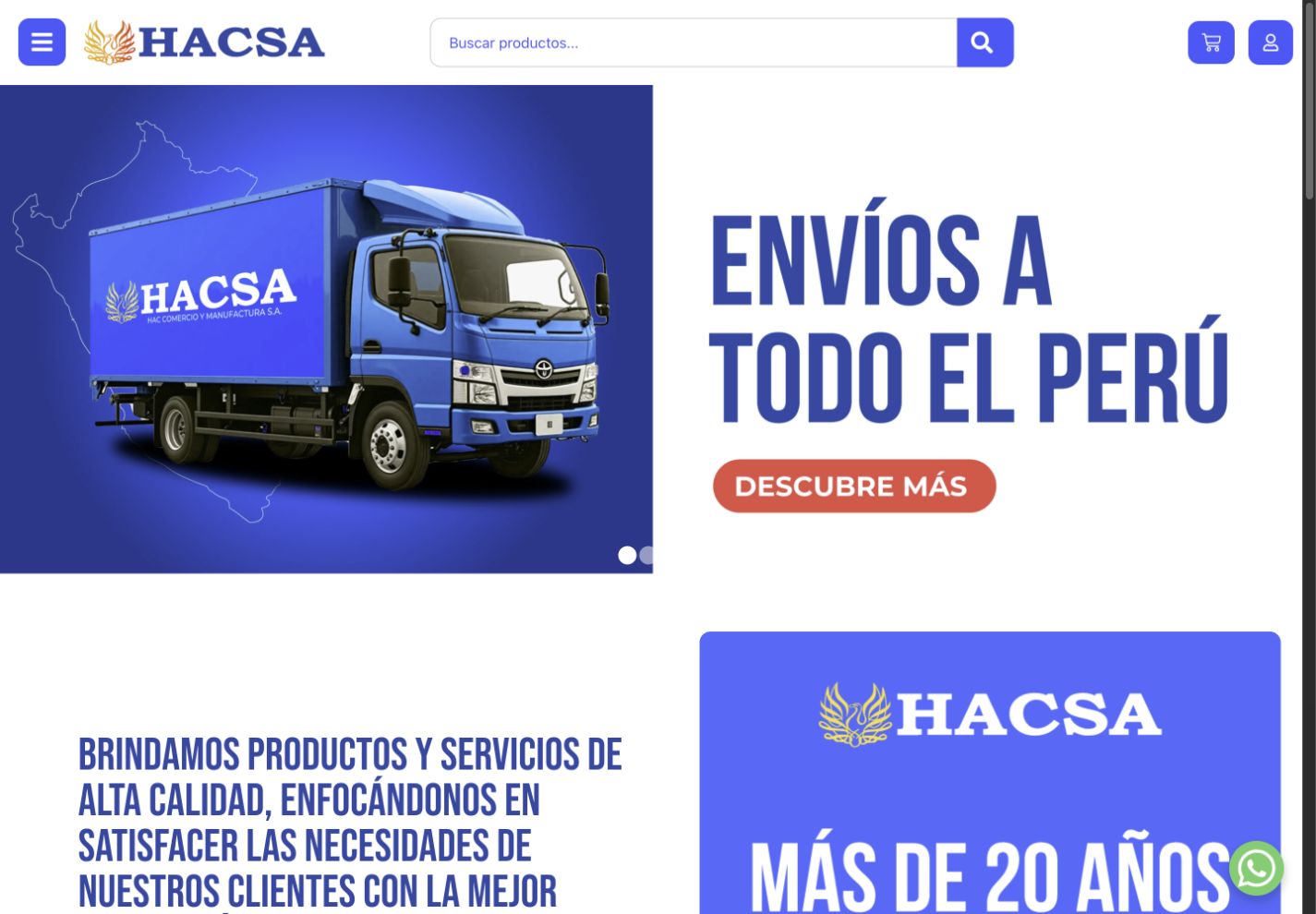 Screenshot of HACSA