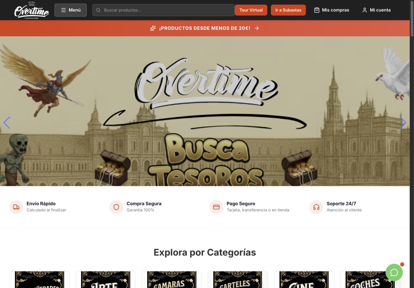 Captura del proyecto Overtime