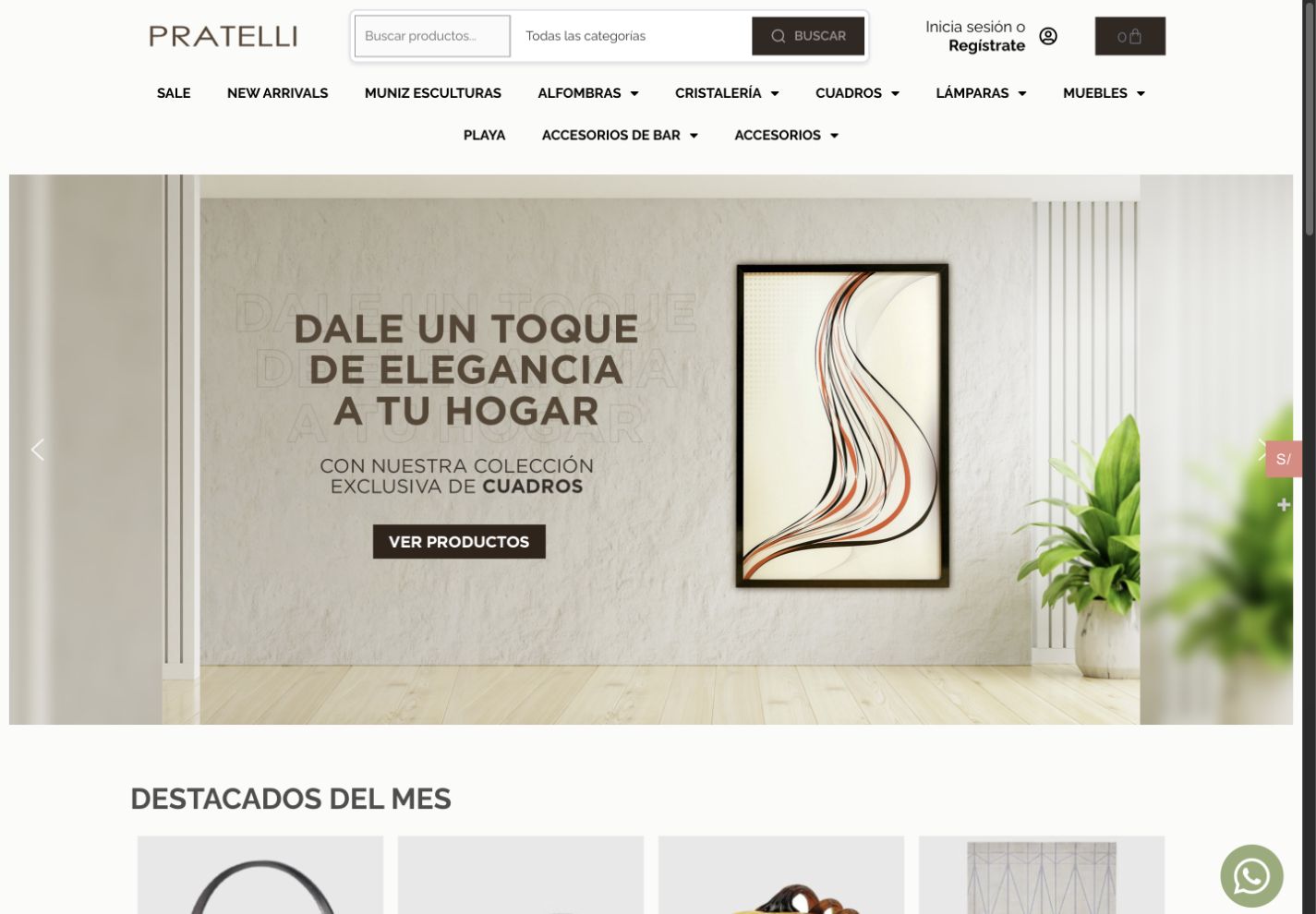 Captura del proyecto Pratelli