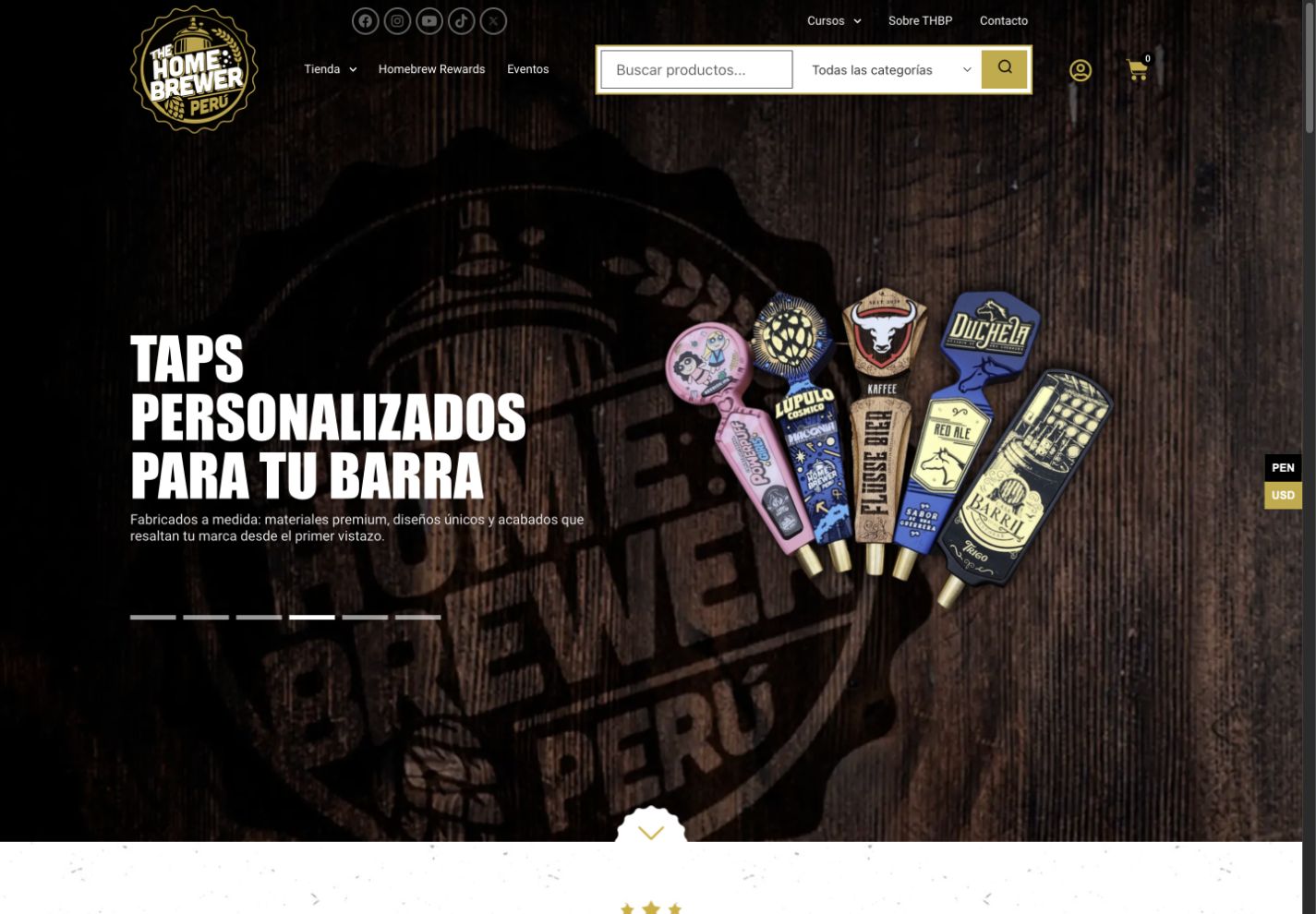 Screenshot of The Home Brewer Perú