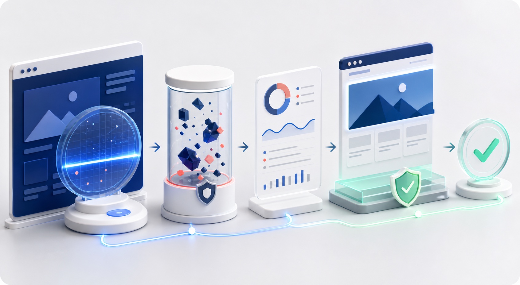 Workflow for diagnosis, threat isolation and website recovery.